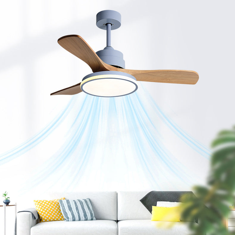 Minimalism Ceiling Fan Light Fixture Contemporary LED Ceiling Flush Mount for Kids' Room