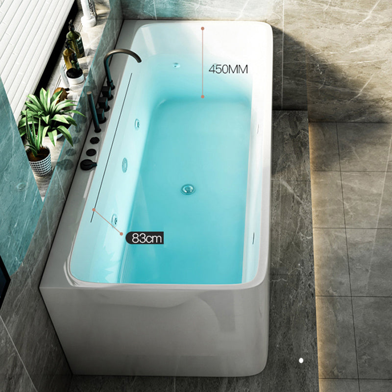Modern Rectangular Alcove Bath Tub Acrylic Bath Tub for Home