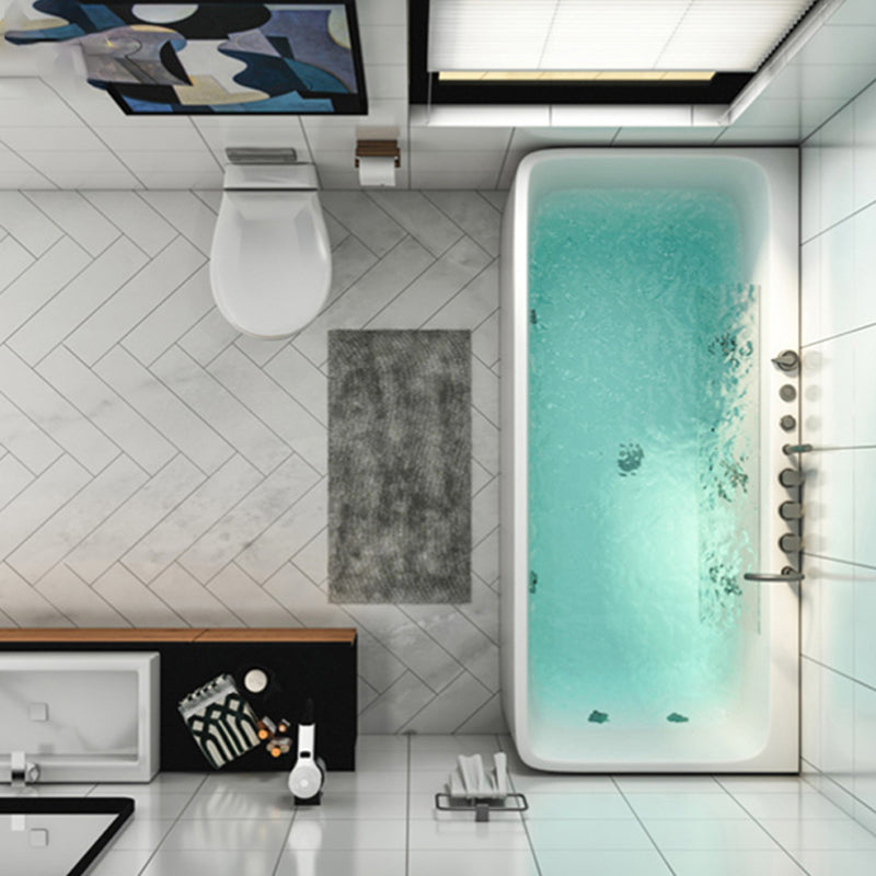 Modern Rectangular Alcove Bath Tub Acrylic Bath Tub for Home