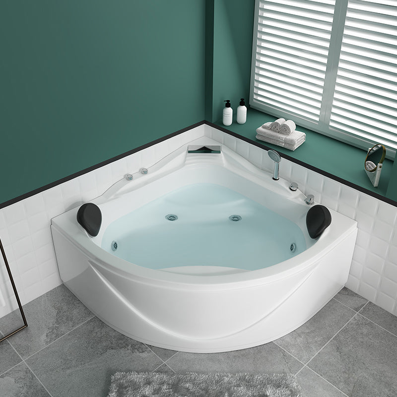 Bathroom Corner Bath Tub Acrylic Modern Bathtub with Drain and Overflow Trim