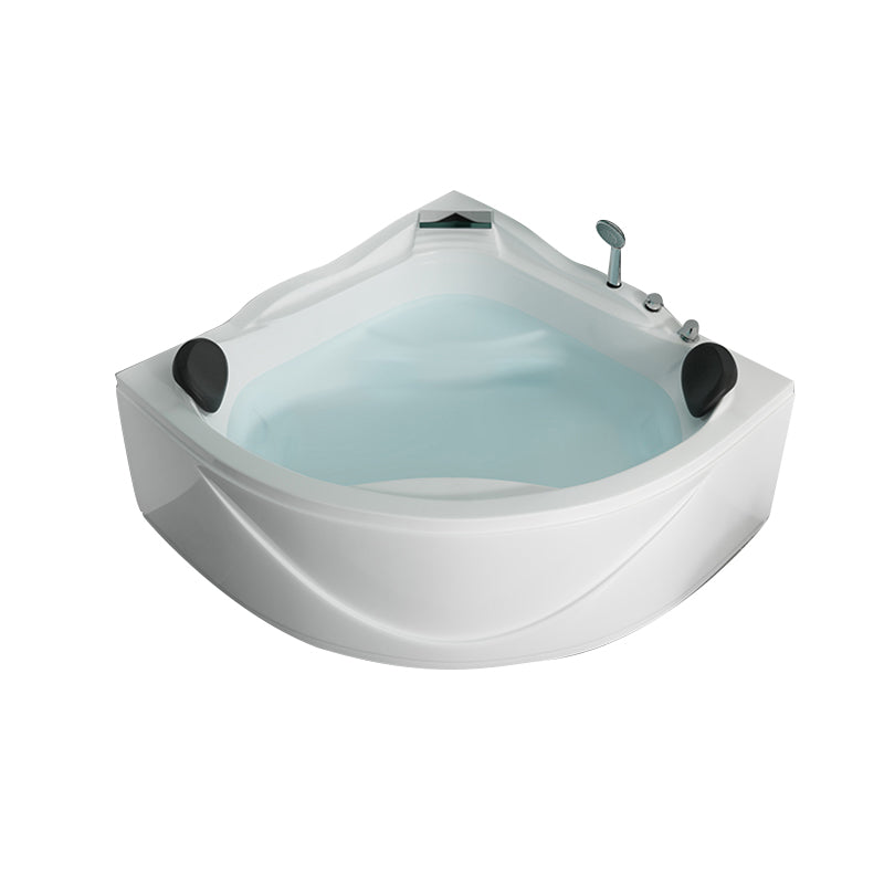 Bathroom Corner Bath Tub Acrylic Modern Bathtub with Drain and Overflow Trim