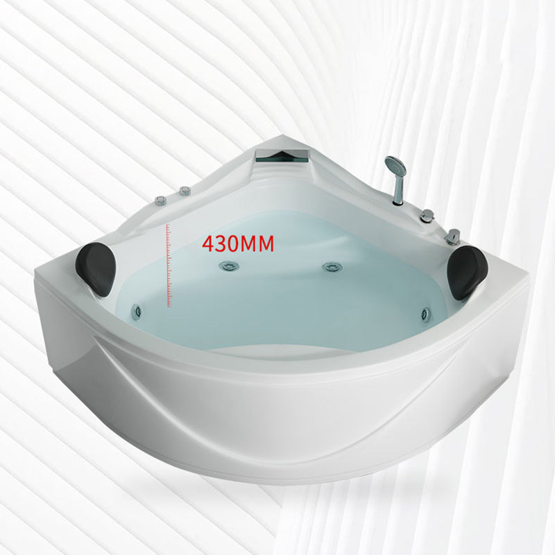 Bathroom Corner Bath Tub Acrylic Modern Bathtub with Drain and Overflow Trim