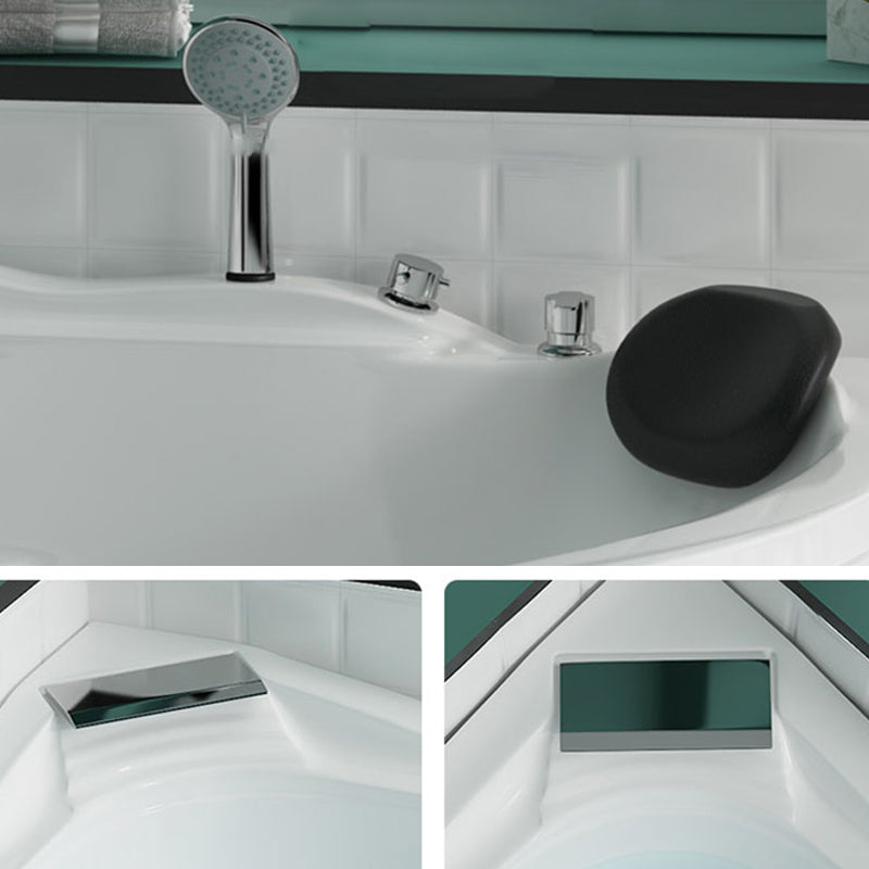 Bathroom Corner Bath Tub Acrylic Modern Bathtub with Drain and Overflow Trim