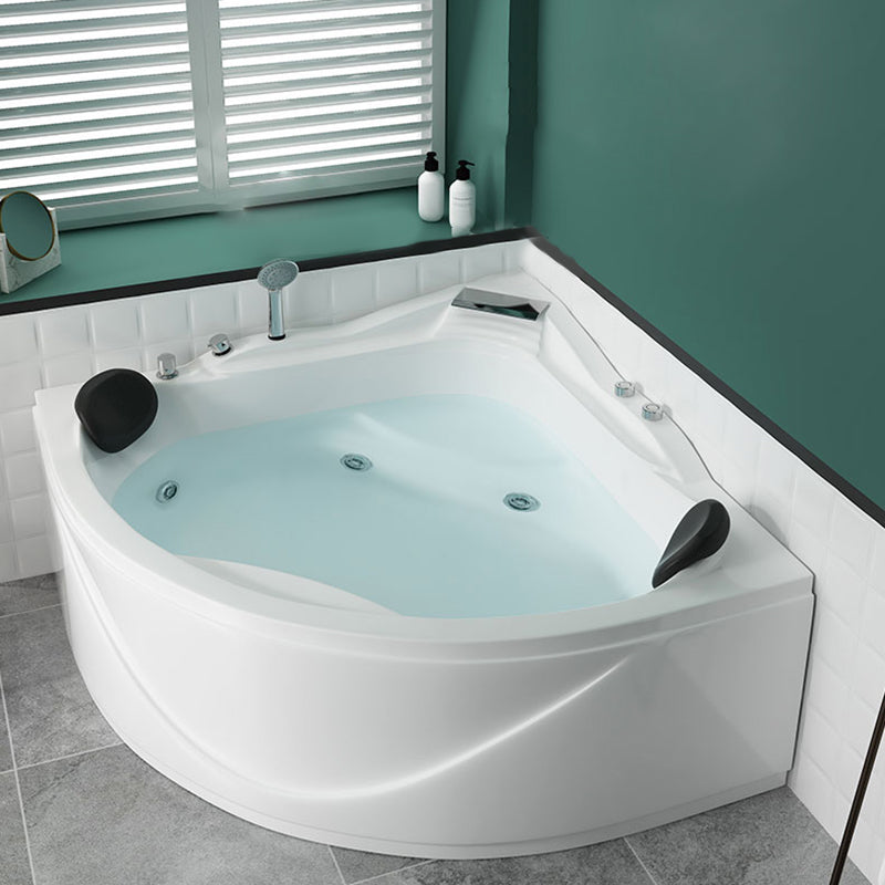 Bathroom Corner Bath Tub Acrylic Modern Bathtub with Drain and Overflow Trim