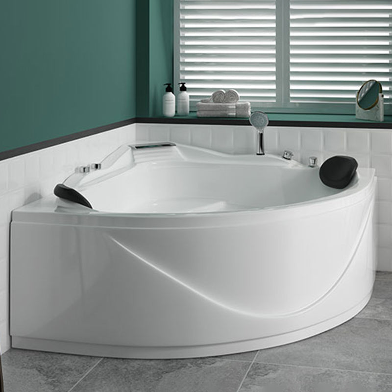 Bathroom Corner Bath Tub Acrylic Modern Bathtub with Drain and Overflow Trim