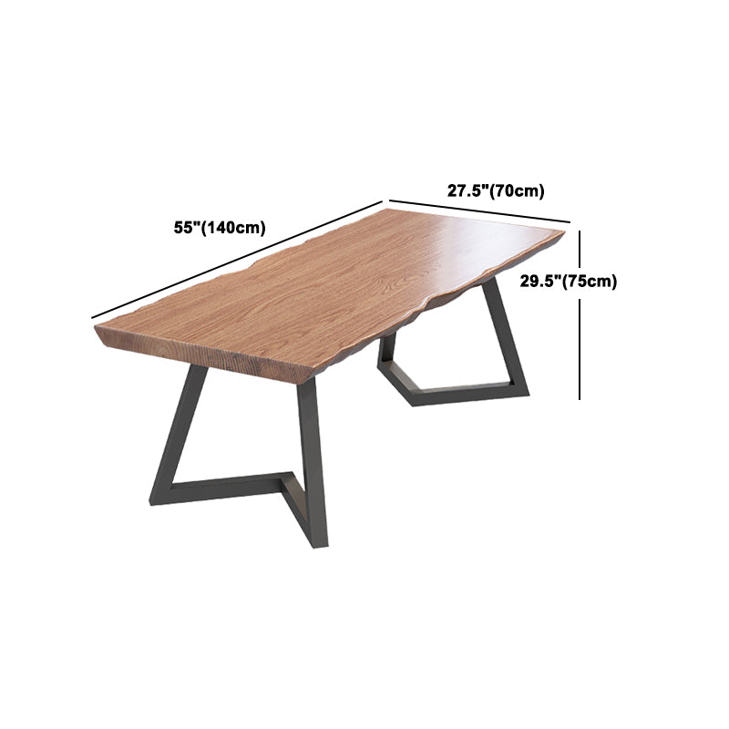 Industrial Style Rectangle Wood Table Set 1/2 Pieces Dining Set for Kitchen