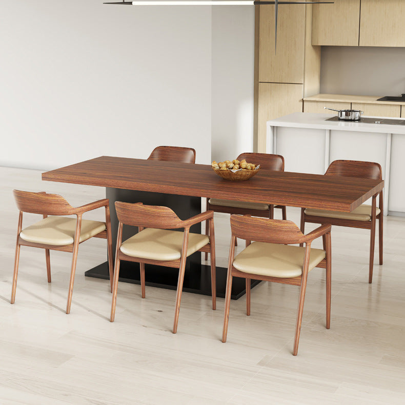 Modern Rectangle Wood Dining Table Set 1/2/5/7 Pieces Dining Set for Home Use