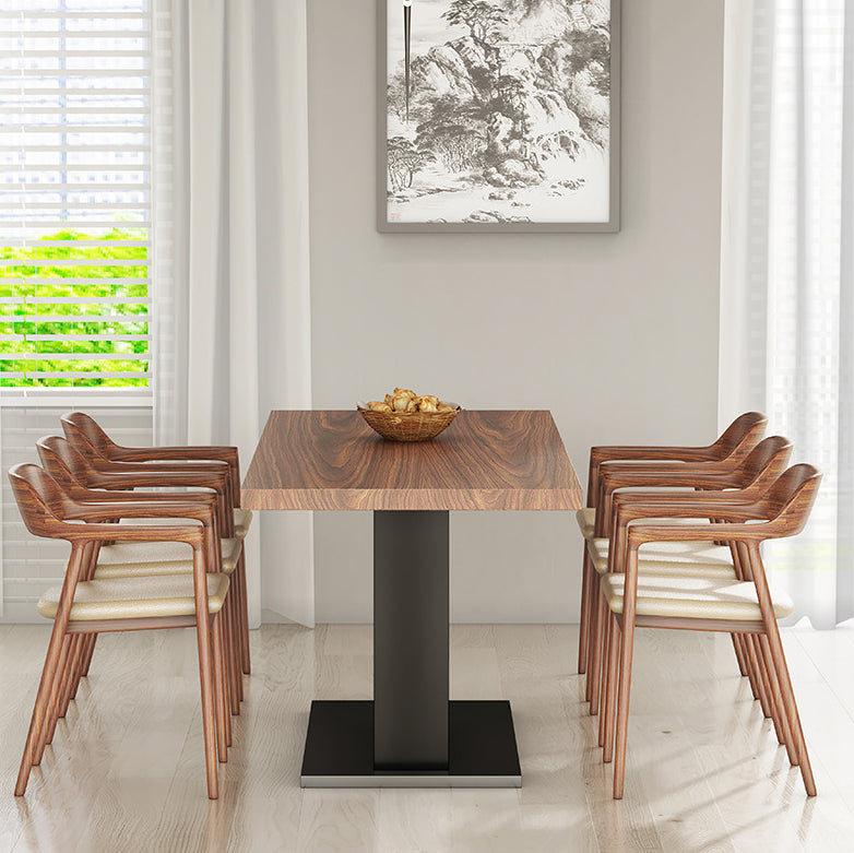 Modern Rectangle Wood Dining Table Set 1/2/5/7 Pieces Dining Set for Home Use