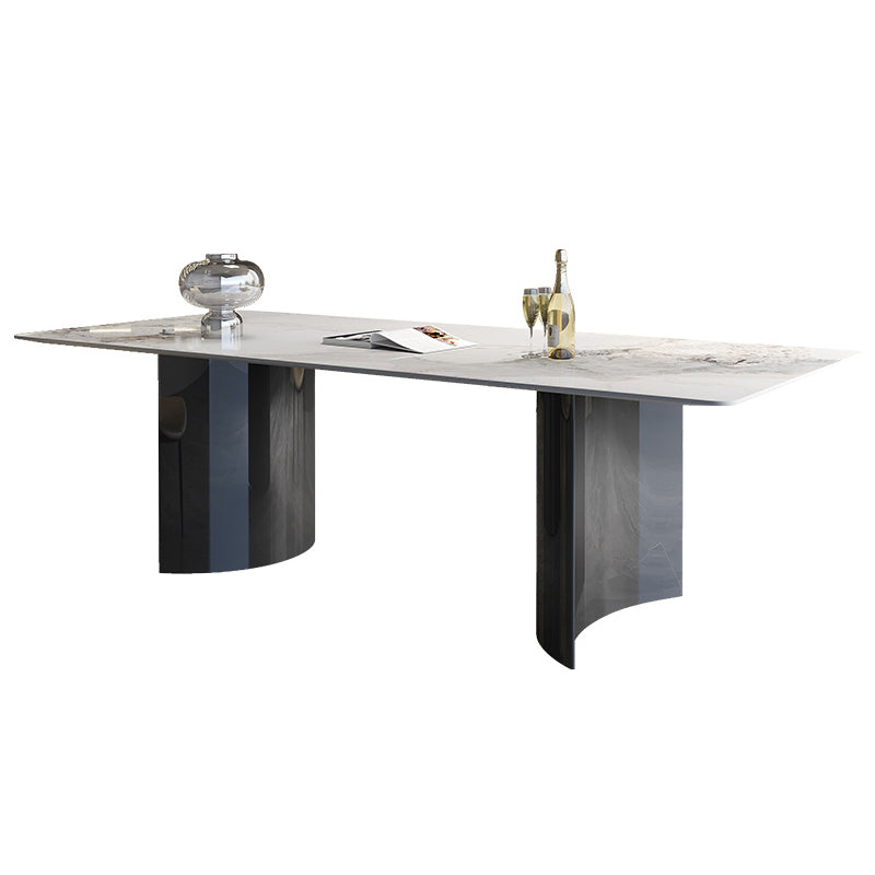 Modern 1/2/3/4/7 Pieces Rectangle Dining Set Sintered Stone Top Dinette Table Set