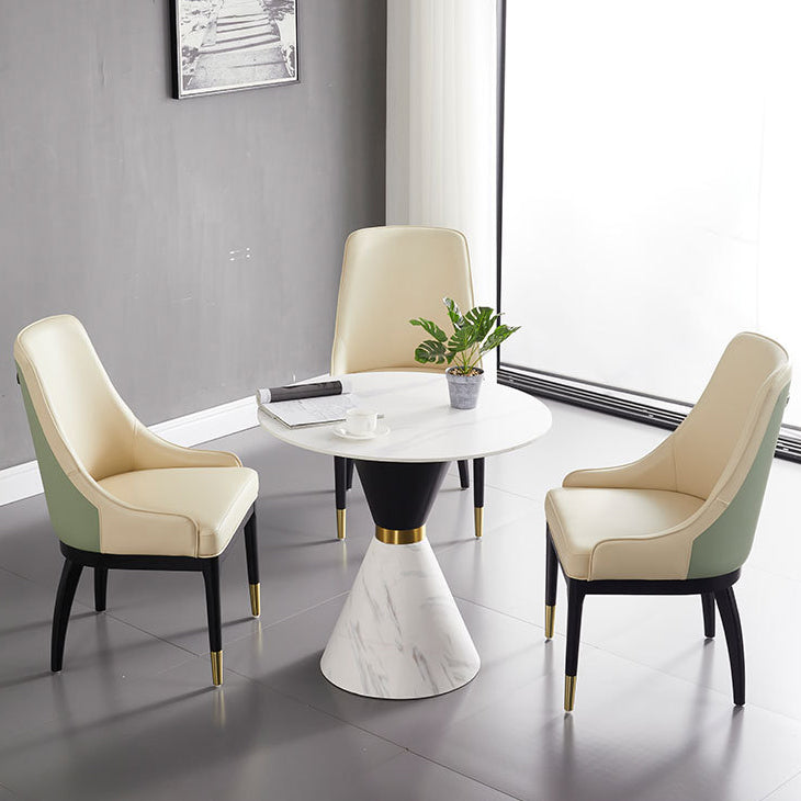 Modern Style Sintered Stone Dining Set Round 1/4/5 Pieces Dining Set for Home Use