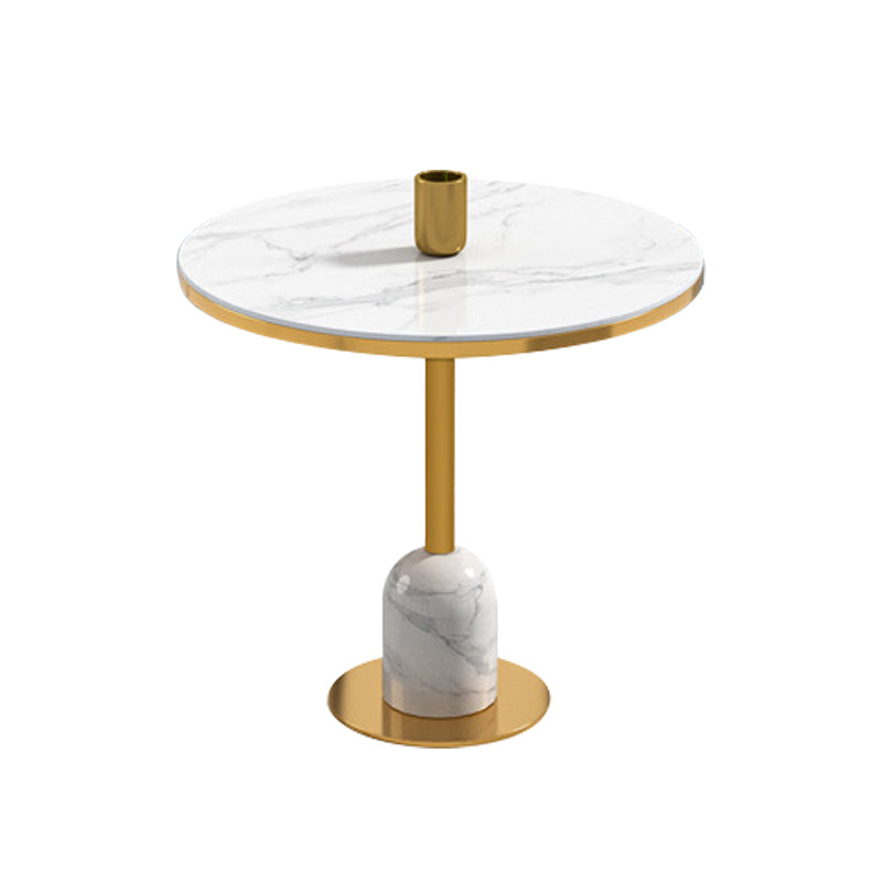 Glam Style Faux Marble Dining Set Round 1/4/5 Pieces Dining Set