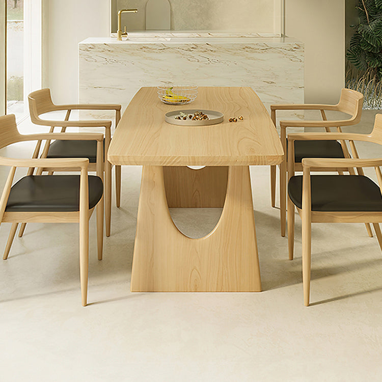 1/2/4/5/7 Pieces Rectangle Dining Set Solid Wood Dining Table with Wooden Chairs