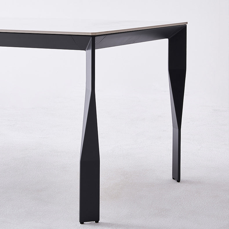 1/4/5/6/7 Pieces Modern Rectangle Dining Set Sintered Stone Top Dinette Table Set