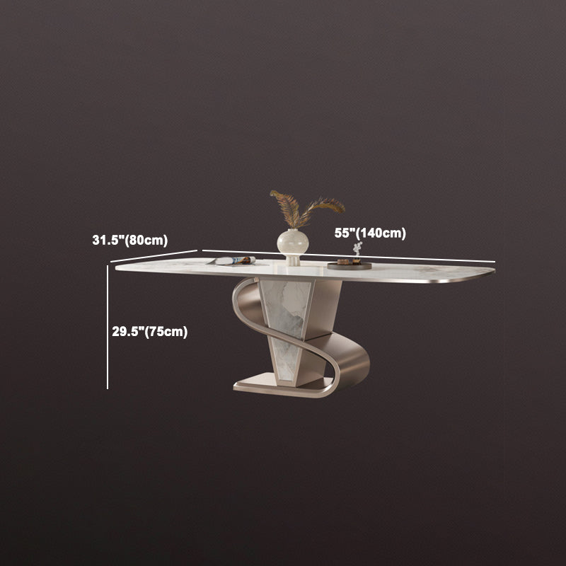 Designer Style 1/4/5/6/7/9 Pieces Dining Table Set Rectangle Sintered Stone Top Table Set