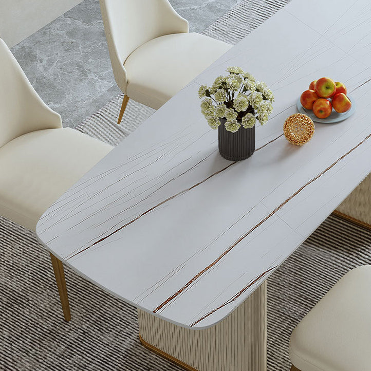 Glam Rectangle Table Set 1/2/5/7 Pieces Dining Set for Kitchen