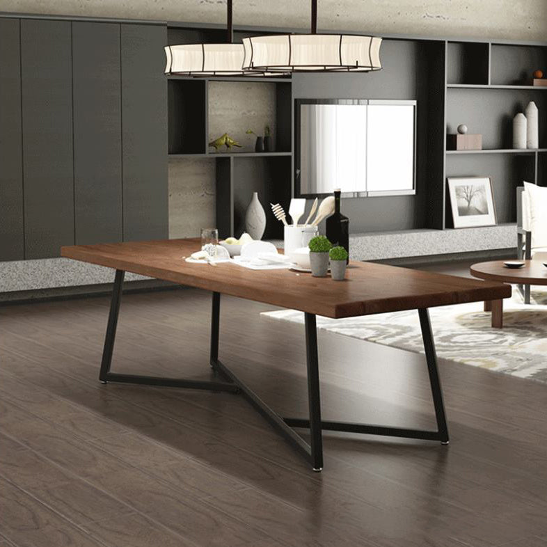 Industrial Rectangle Wooden Table Set 1/2/7 Pieces Dining Set for Kitchen