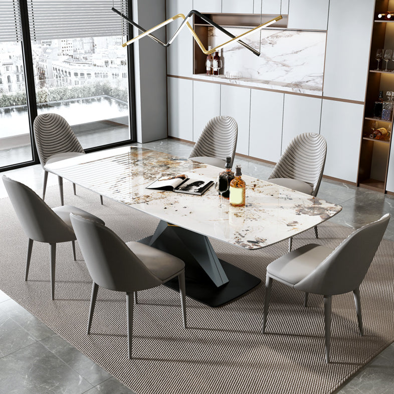 Designer Style 1/4/5/7 Pieces Rectangle Dining Set Sintered Stone Top Dinette Table Set