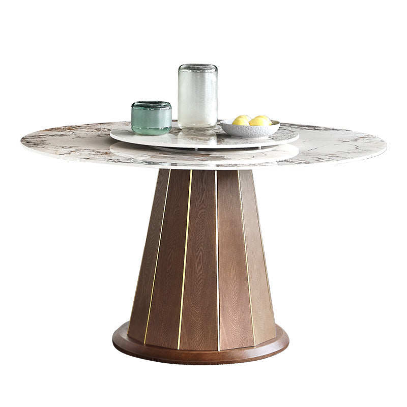 Modern Style Sintered Stone Dining Set Wood 1/4/5/7 Pieces Dining Set for Dining Areas