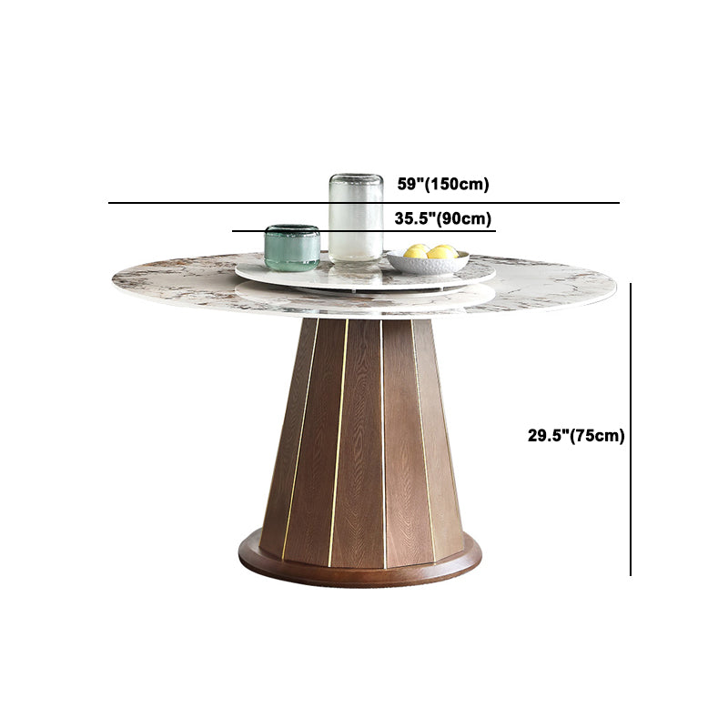 Modern Style Sintered Stone Dining Set Wood 1/4/5/7 Pieces Dining Set for Dining Areas