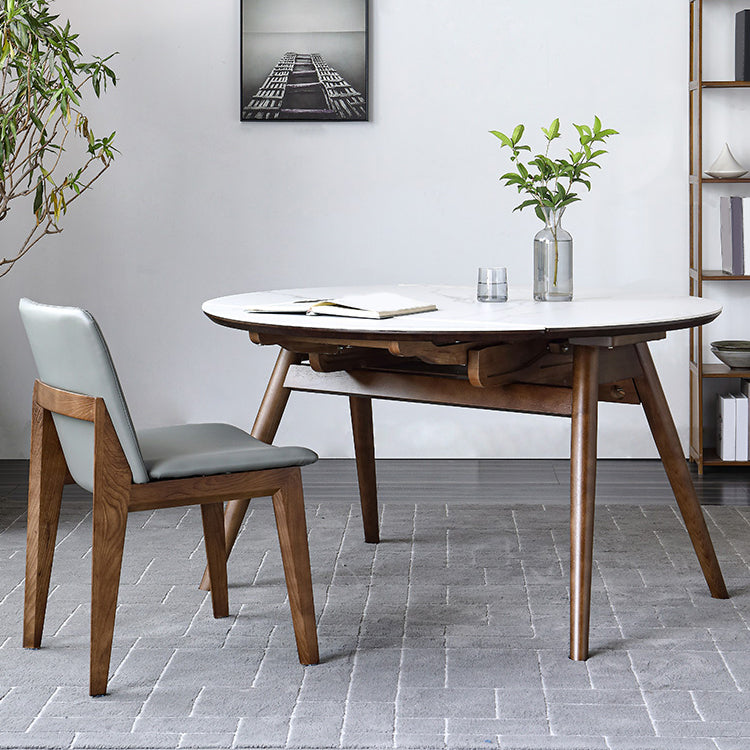 Modern Style Sintered Stone Dining Set Wood 1/2/4/5/7 Pieces Dining Set for Dining Areas
