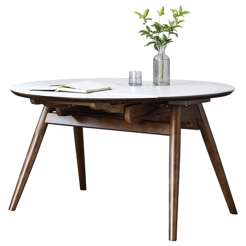 Modern Style Sintered Stone Dining Set Wood 1/2/4/5/7 Pieces Dining Set for Dining Areas