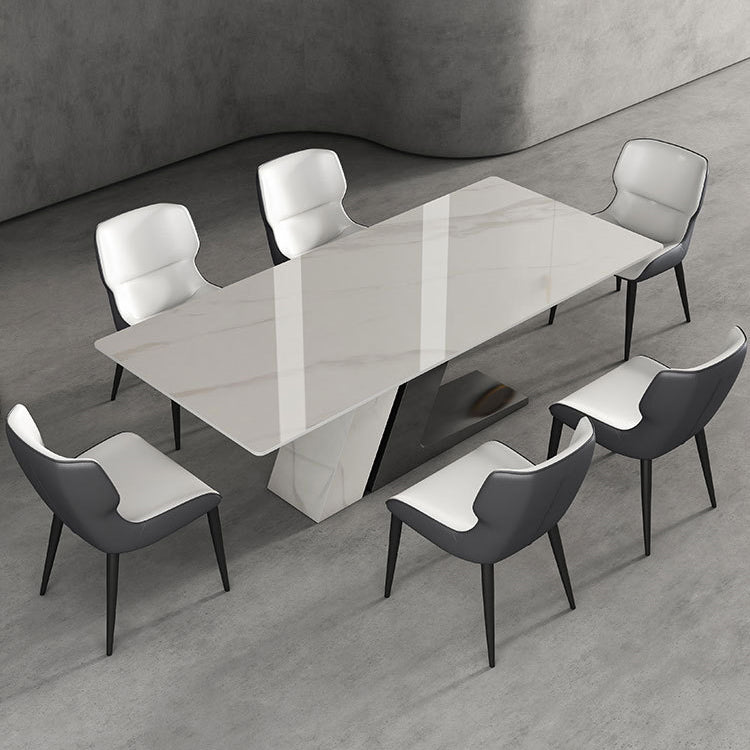 Rectangle Dining Set 1/4/5/7 Pieces Modern Sintered Stone Top Dinette Table Set
