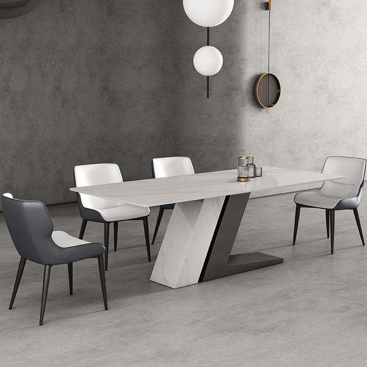 Rectangle Dining Set 1/4/5/7 Pieces Modern Sintered Stone Top Dinette Table Set
