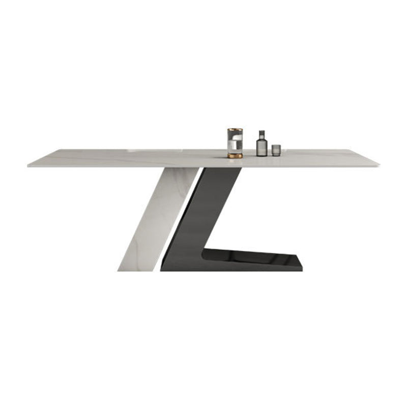 Rectangle Dining Set 1/4/5/7 Pieces Modern Sintered Stone Top Dinette Table Set