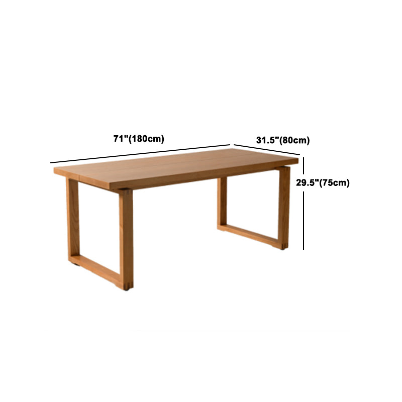Modern Rectangle Dining Set 1/3/5 Pieces Solid Wood Dining Table with Slat Back Chairs