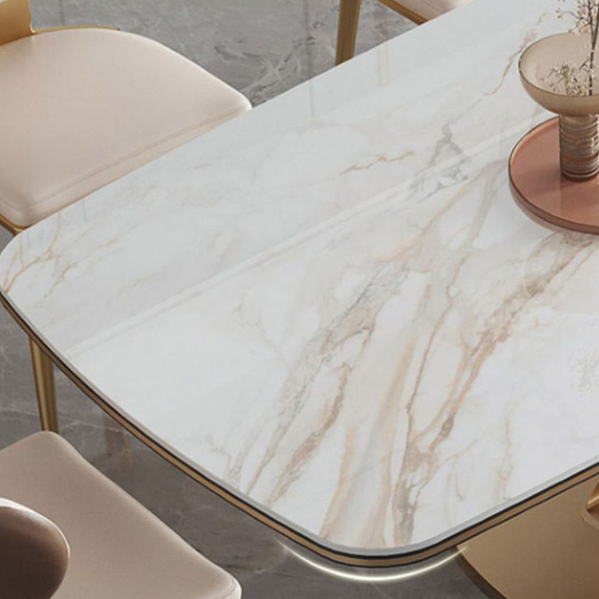 Designer Style 1/4/5/6/7 Pieces Rectangle Dining Set Sintered Stone Top Dining Table Set