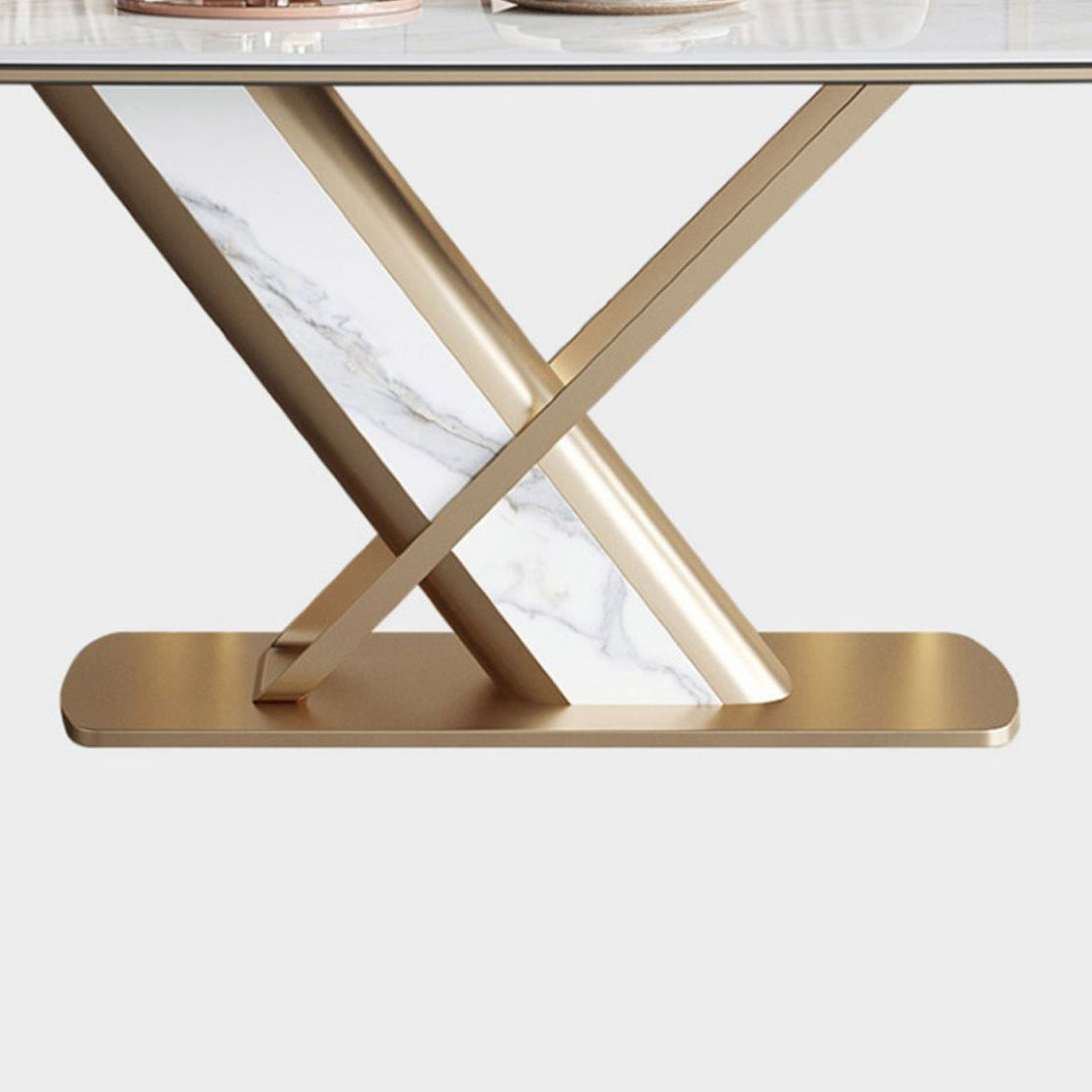 Designer Style 1/4/5/6/7 Pieces Rectangle Dining Set Sintered Stone Top Dining Table Set