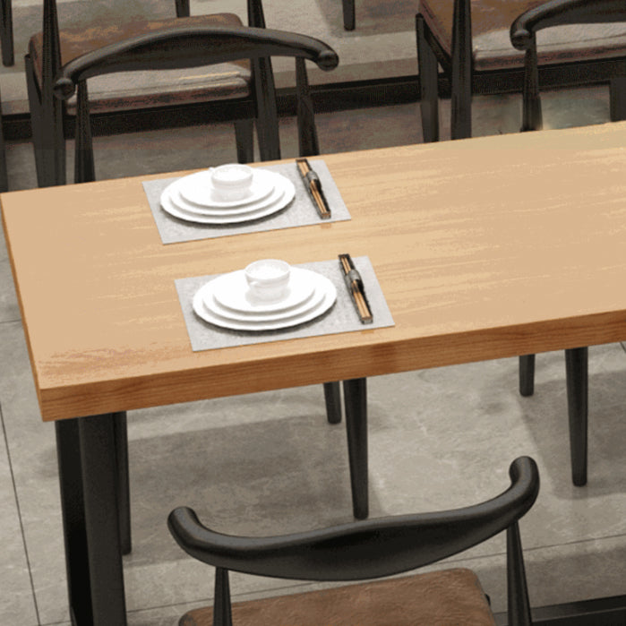 Industrial Rectangle Wooden Table Set 1/2/5 Pieces Dining Set for Kitchen