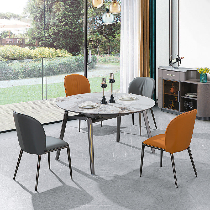 Contemporary Style Round Table Set 1/2/5 Pieces Dining Set for Kitchen