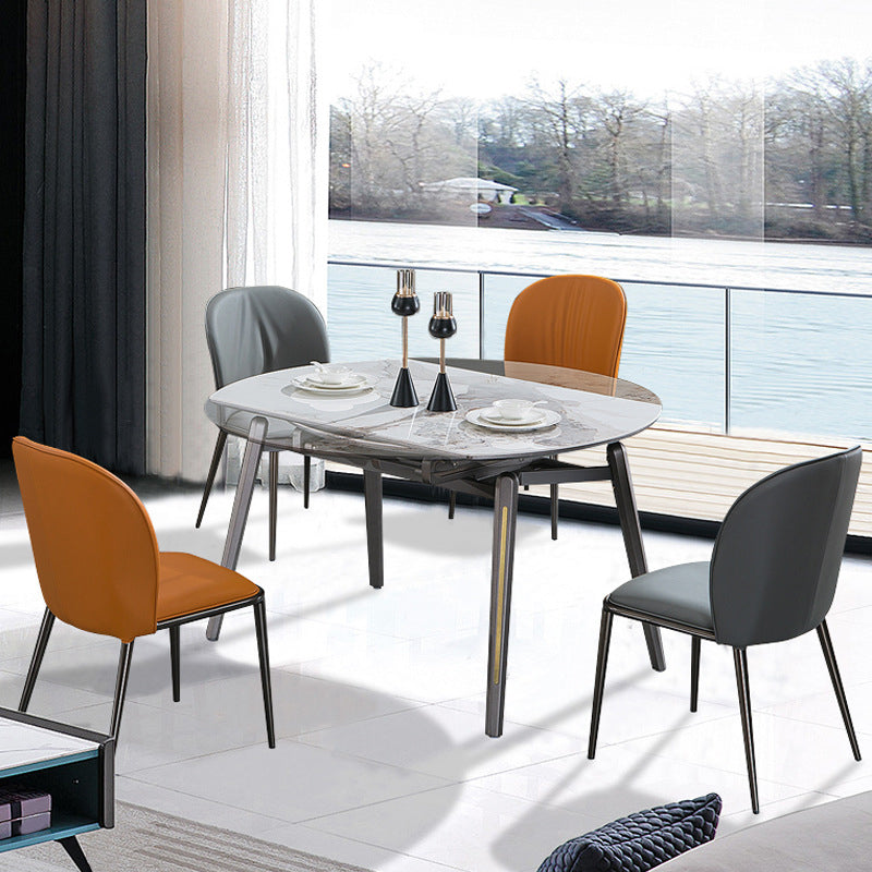 Contemporary Style Round Table Set 1/2/5 Pieces Dining Set for Kitchen