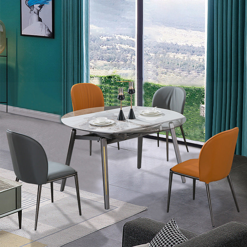 Contemporary Style Round Table Set 1/2/5 Pieces Dining Set for Kitchen