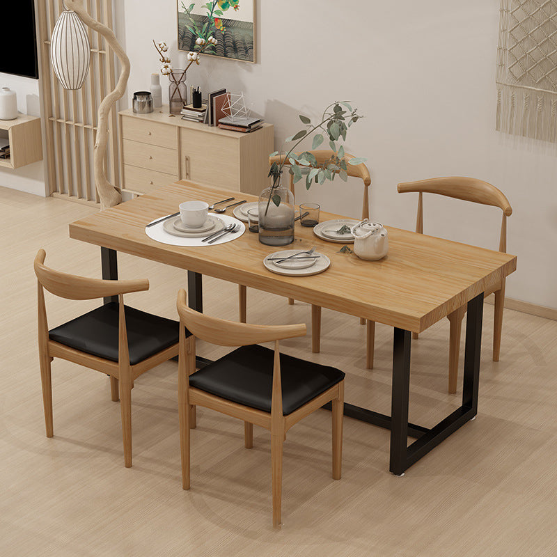 Industrial Solid Wood Dining Table Set 1/5/7 Pieces Dining Set