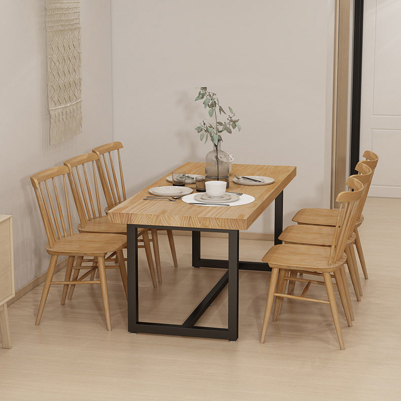 Industrial Solid Wood Dining Table Set 1/5/7 Pieces Dining Set