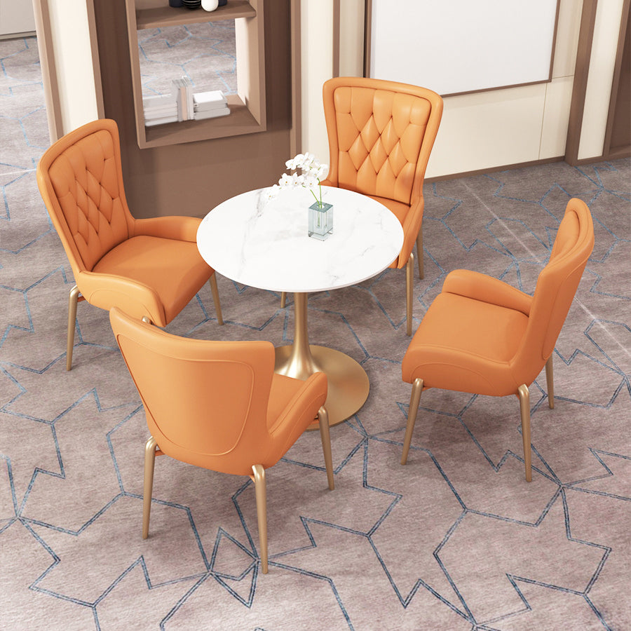 Modern 1/5 Pieces Dining Set Round Stone Dining Table for Dining Room Cafe