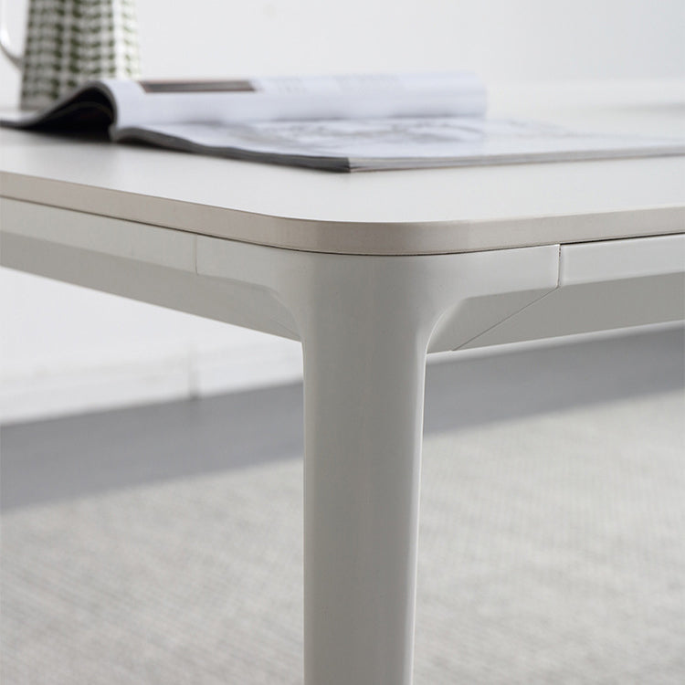 1/4/5/6/7 Pieces Rectangle Dining Set Sintered Stone Top Dinette Table Set in White