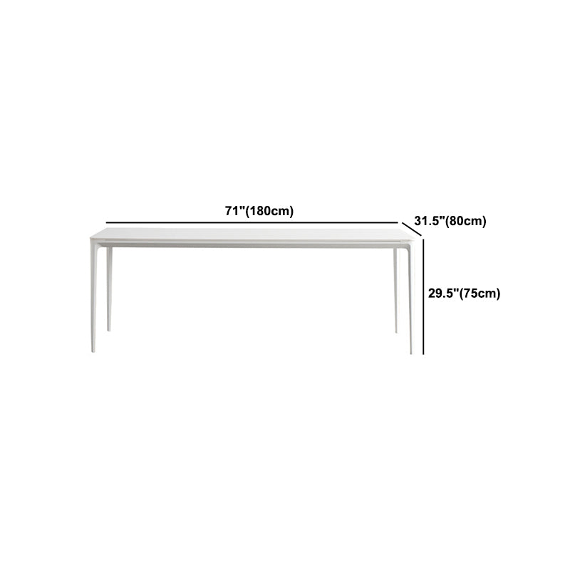 1/4/5/6/7 Pieces Rectangle Dining Set Sintered Stone Top Dinette Table Set in White