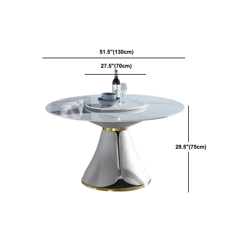 Modern 1/4/7 Pieces Dining Set Round Stone Dining Table for Dining Room