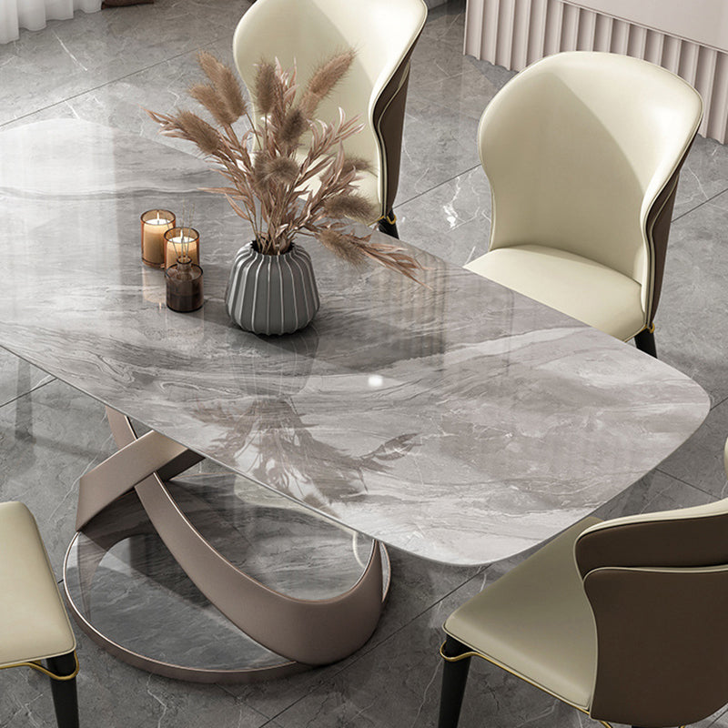 Designer Style Rectangle Dining Set 1/4/5/6 Pieces Sintered Stone Top Dinette Table Set