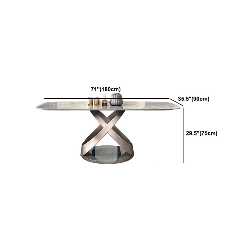 Designer Style Rectangle Dining Set 1/4/5/6 Pieces Sintered Stone Top Dinette Table Set
