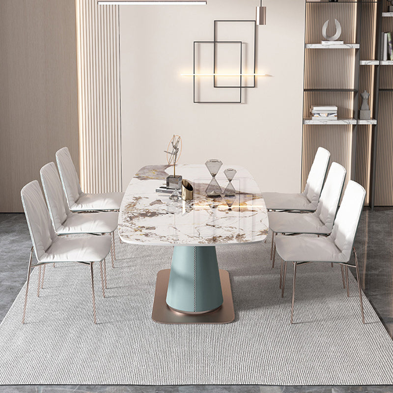 1/4/5/7 Pieces Rectangle Dining Set Luxurious Sintered Stone Top Dinette Table Set