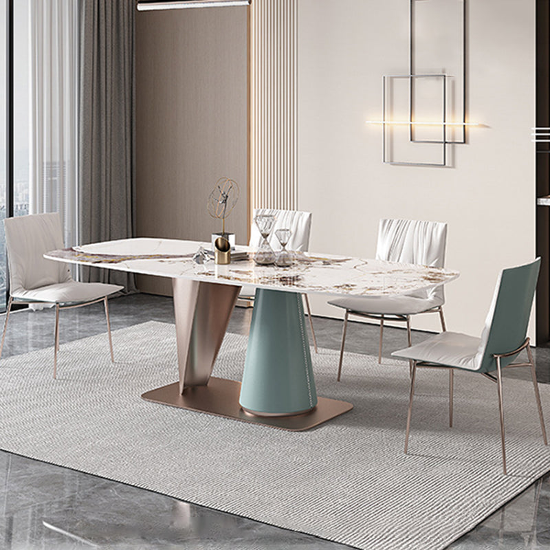 1/4/5/7 Pieces Rectangle Dining Set Luxurious Sintered Stone Top Dinette Table Set