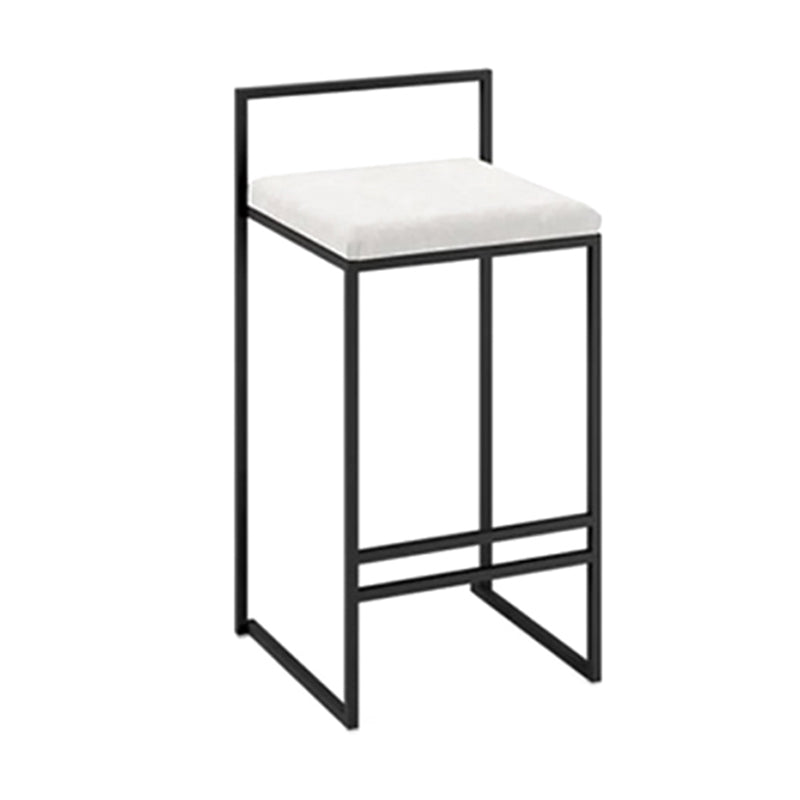 Indoor Modern Upholstered Counter Height Stool Footrest Low Back Bar Stool