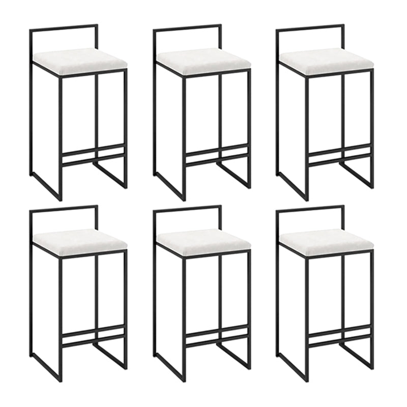 Indoor Modern Upholstered Counter Height Stool Footrest Low Back Bar Stool