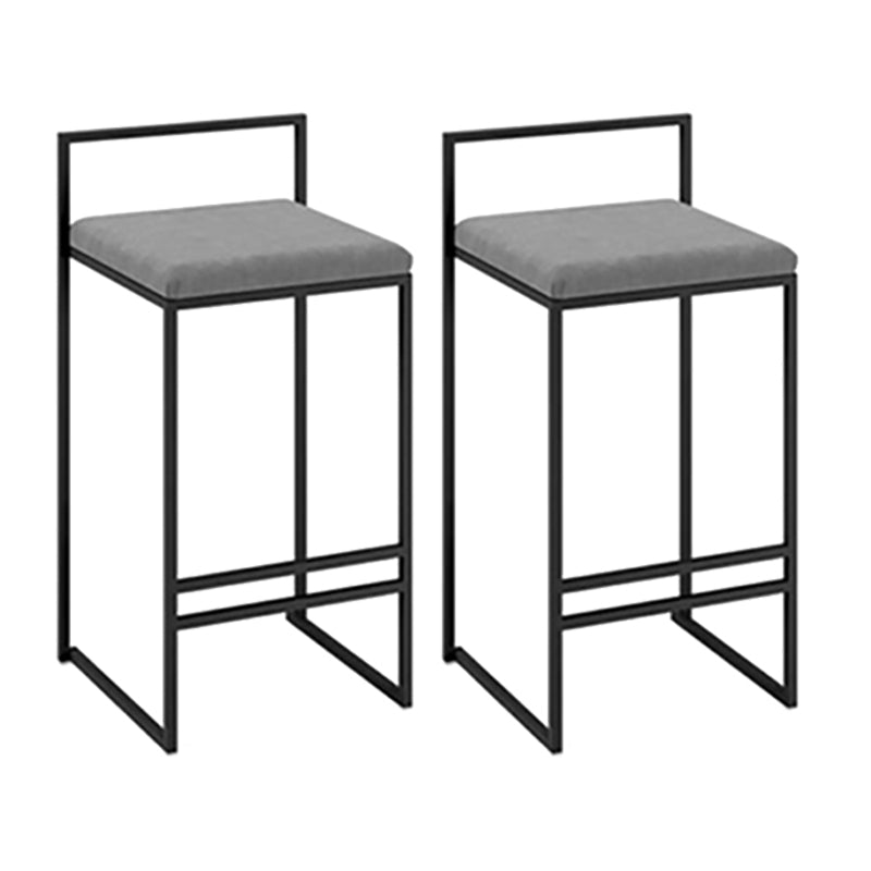 Indoor Modern Upholstered Counter Height Stool Footrest Low Back Bar Stool