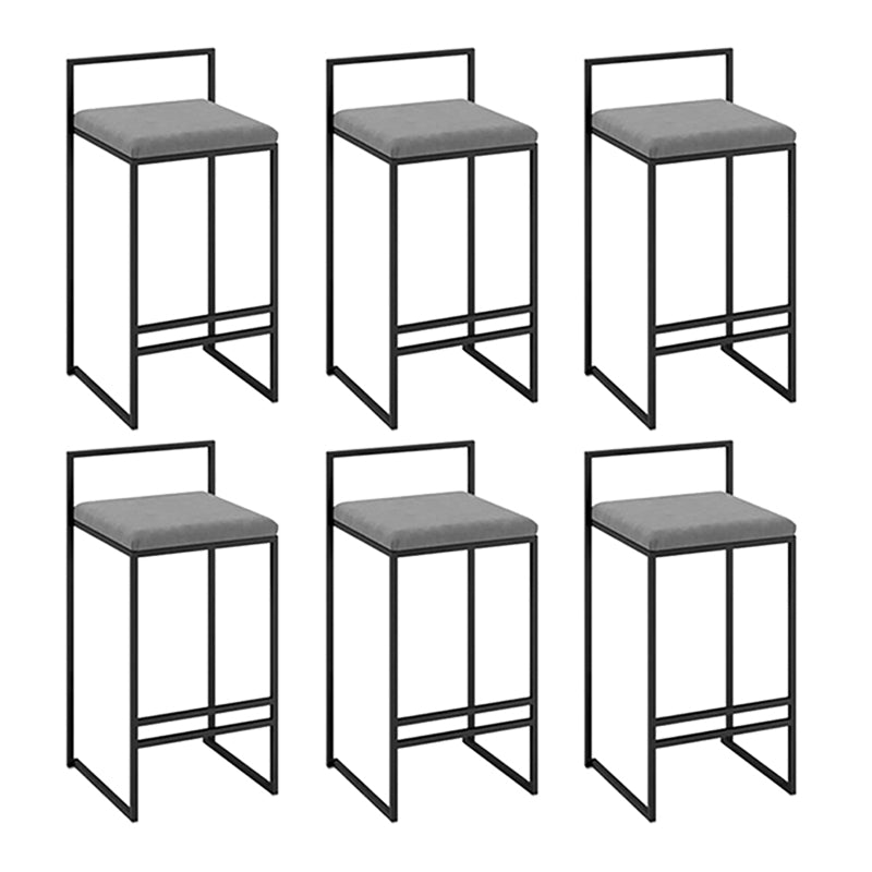 Indoor Modern Upholstered Counter Height Stool Footrest Low Back Bar Stool