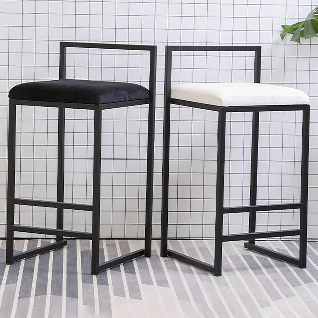 Indoor Modern Upholstered Counter Height Stool Footrest Low Back Bar Stool